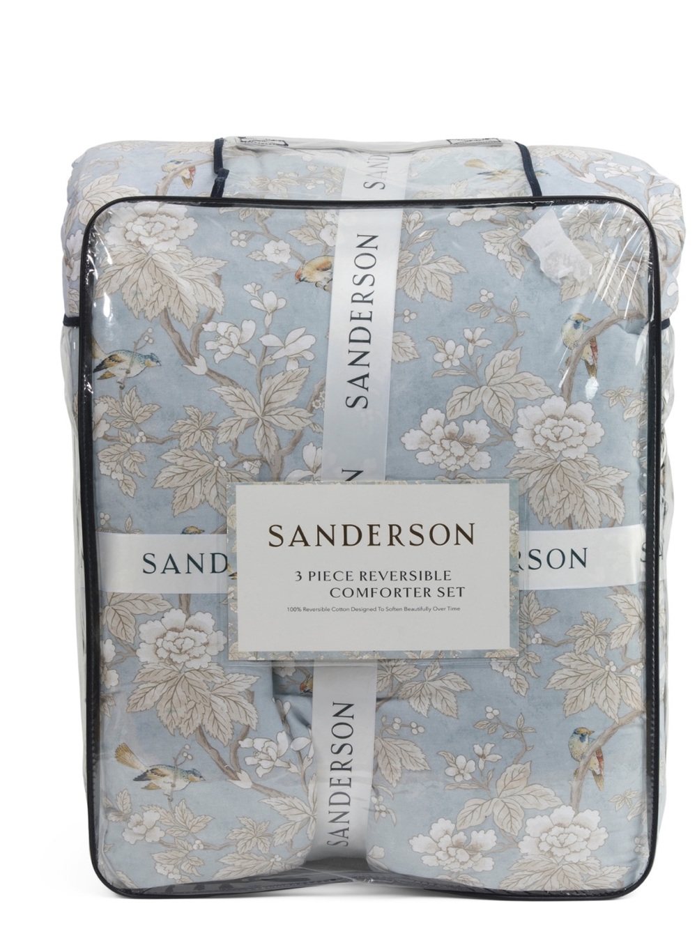 🎉LAST PIECE🎉Sanderson Blue Floral Reversible Comforter Set - 3 Piece